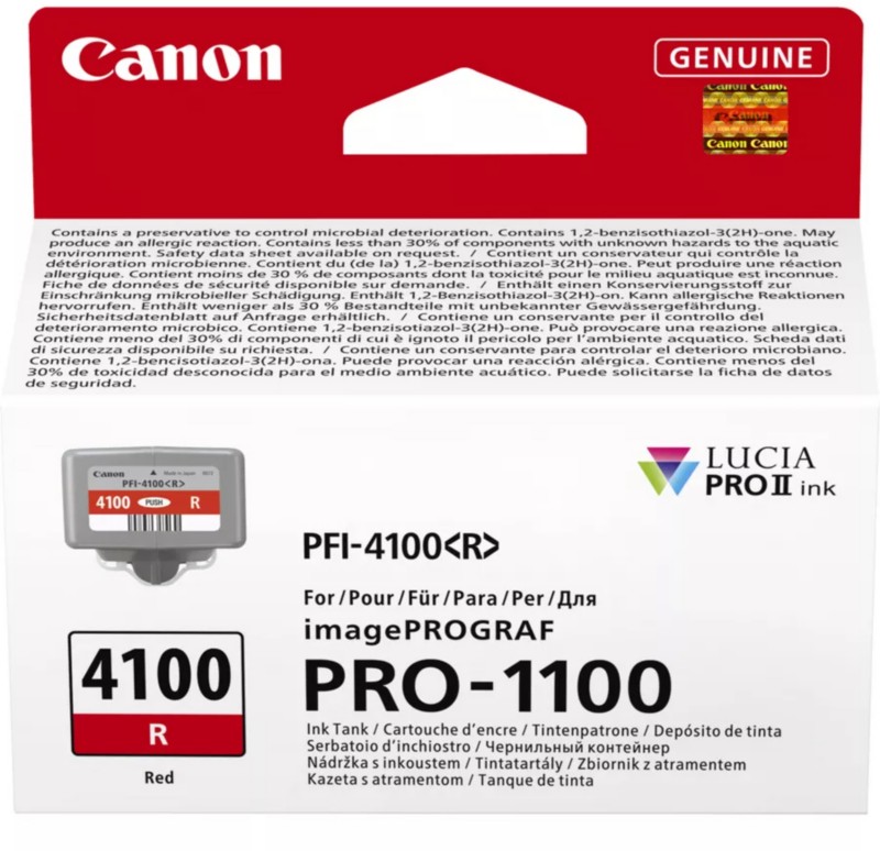 Thumbnail - Canon PFI-4100R Original Tintenpatrone Rot