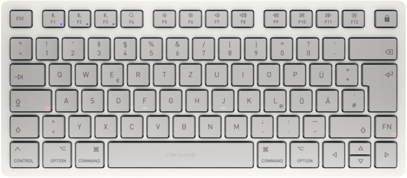 Thumbnail - CHERRY Mini Kabellose Tastatur QWERTZ Weiß KW7100