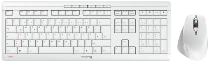 Thumbnail - CHERRY Stream Desktop Tastatur und Maus Kabellos QWERTZ Weiß 2 Stück