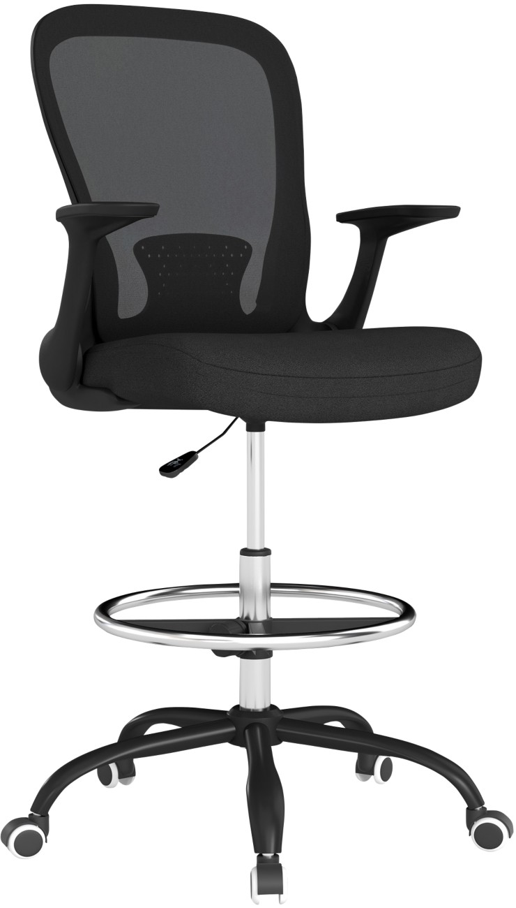 Homcom Draughtsman Chair Basic Tilt Black 120 Kg 921-824V71bk 620 X 590 X 1,190 Mm