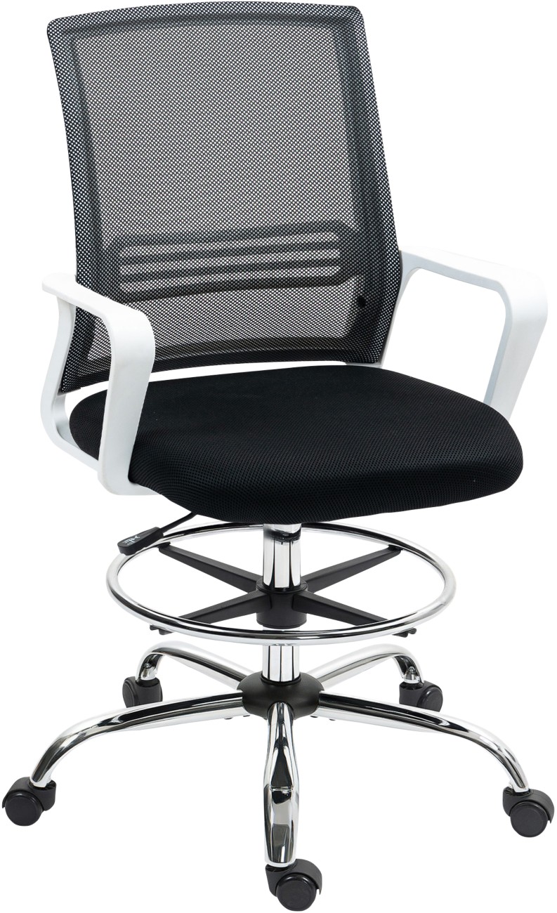 Homcom Draughtsman Chair Basic Tilt Black 120 Kg 921-825V70bk 580 X 580 X 1,230 Mm