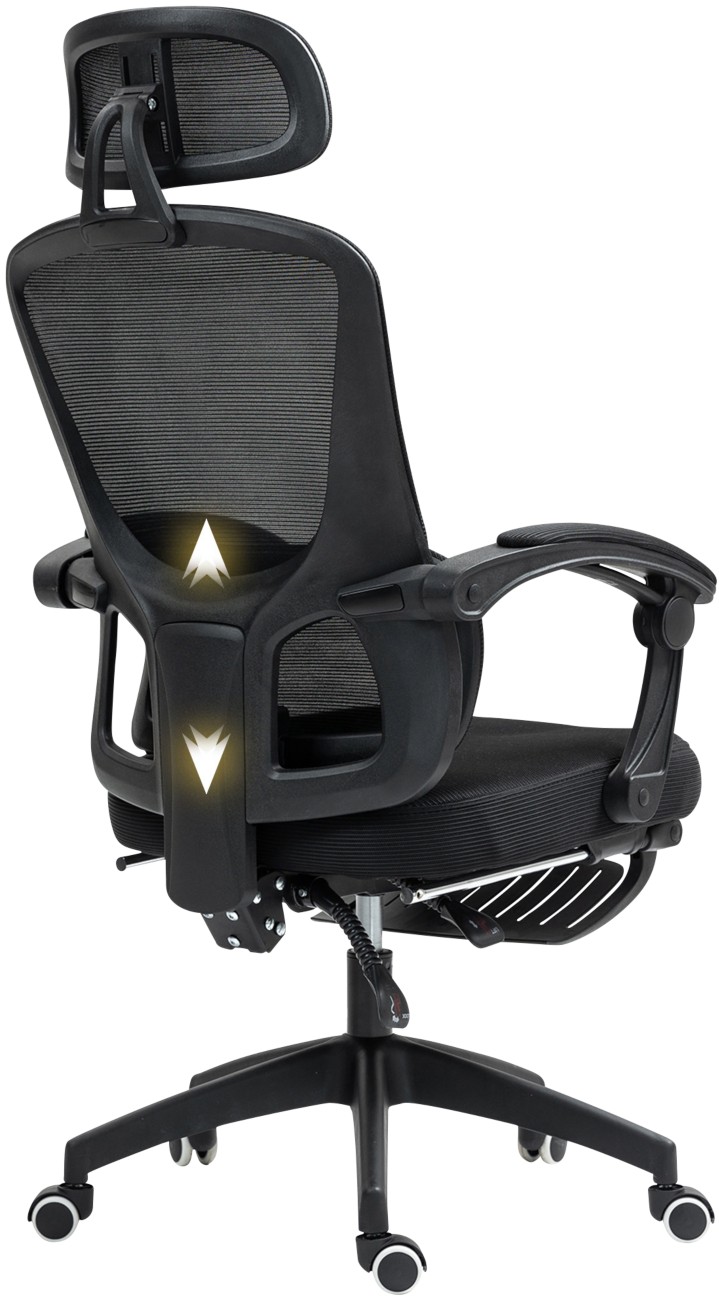 Homcom Office Chair Basic Tilt Black 120 Kg 921-816V70bk 620 X 620 X 1,280 Mm