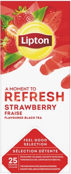 Lipton FGS Schwarzer Tee Erdbeere 25 Stück