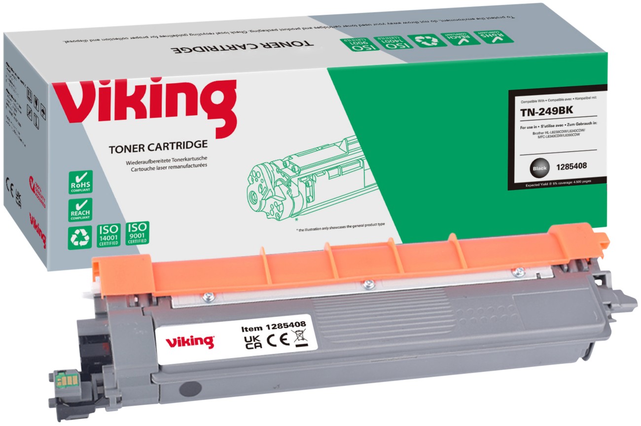 Viking TN-249BK Kompatibel Brother Tonerkartusche Schwarz 1285408