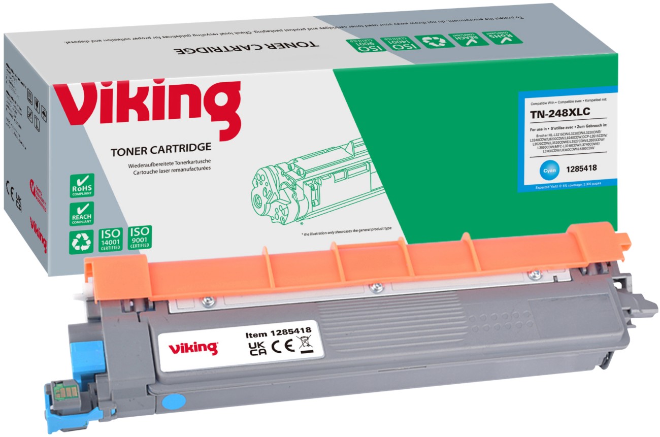 Viking Tn-248Xlc Compatible Brother Toner Cartridge Cyan