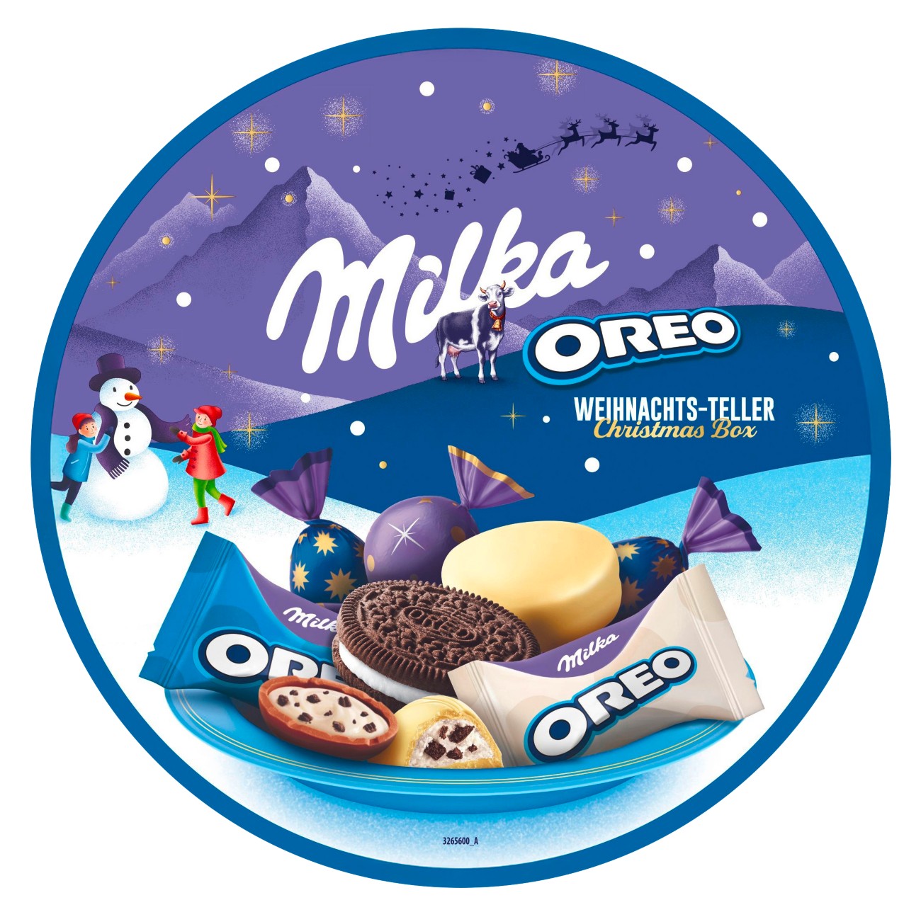 Milka Weihnachtsteller Oreo-Schokolade 197 g