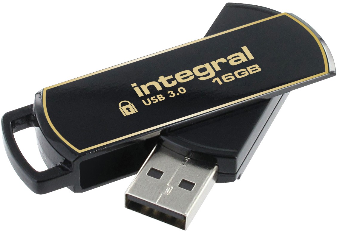Integral USB-Stick 16 GB USB Type-A Gold, Schwarz