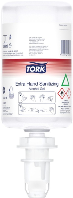 Tork S4 Handdesinfektionsmittel Nachfüllung Gel Antibakteriell 6 Flaschen à 1000 ml
