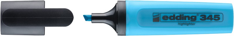 edding 345 Textmarker Blau Breit Keilspitze 2 - 5 mm Nachfüllbar
