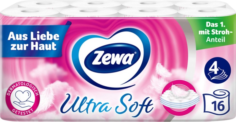 Thumbnail - Zewa Ultra Soft Toilettenpapier 4-lagig 16 x 150 Blatt