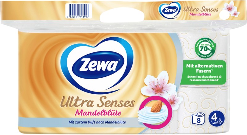 Thumbnail - Zewa Ultra Senses Toilettenpapier 4-lagig 8 x 135 Blatt