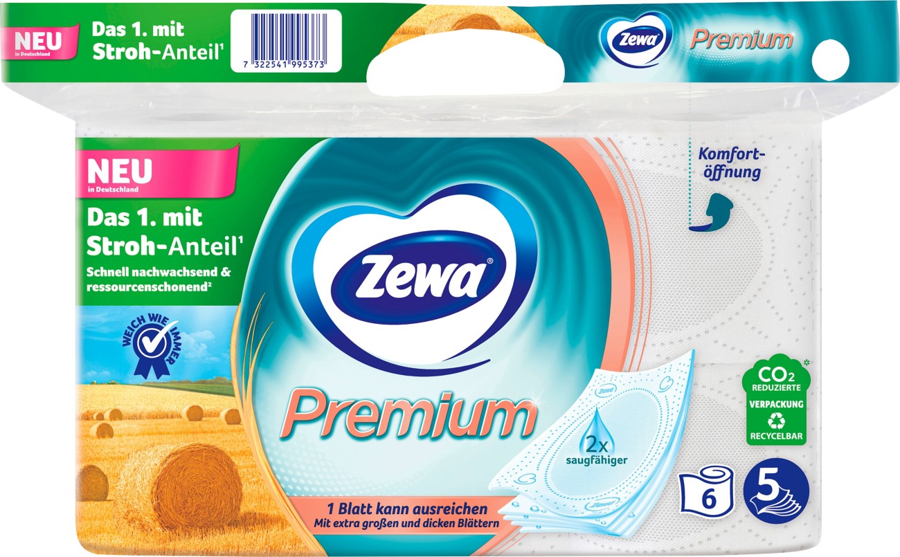 Zewa Premium Toilettenpapier 5-lagig 6 x 110 Blatt