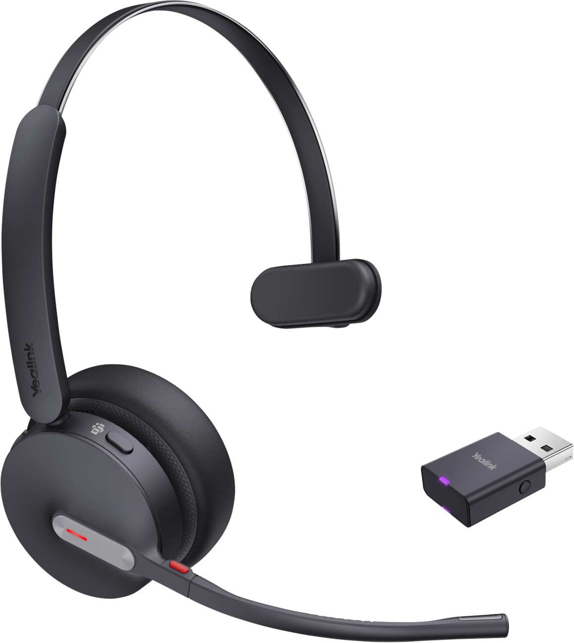 Yealink Wh64 Hybrid Wireless Headset Teams Dect/Bluetooth Mono Usb-A Dect Dongle