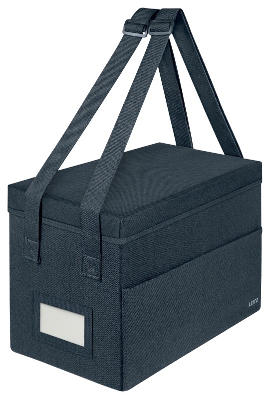 Thumbnail - Leitz Fabric Storage Desk Sharing Tasche kompakt mit Deckel 6724 faltbar mit Tragegriffen Grau 200 x 235 x 355 mm