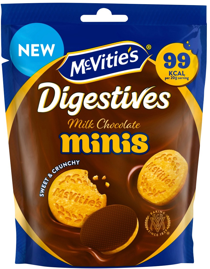 Mcvitie's Digestives Milk Chocolate Mini Biscuits 80G Pouch