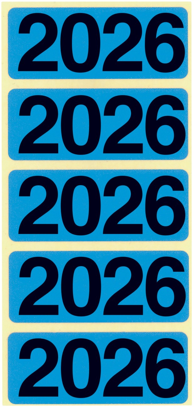 Bene Selbstklebende Etiketten 2026 Blau 628985 4,8 x 1,9 cm 100 Stück