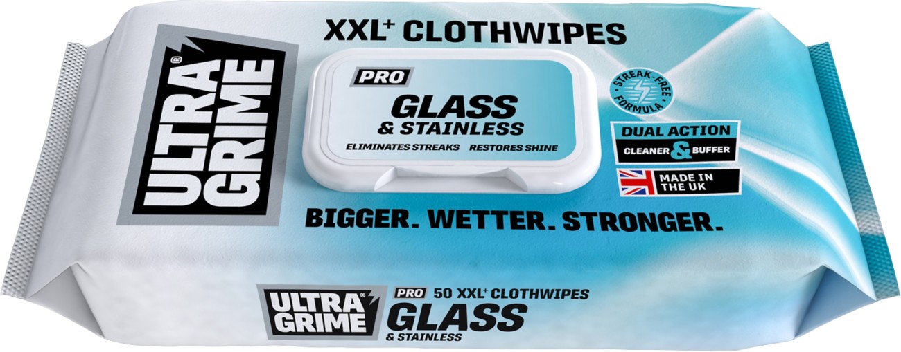B&Q -  Pro Glass & Stainless Surface Wet Wipes50 Xxl Cloths38Cm X 25Cm - Image 9