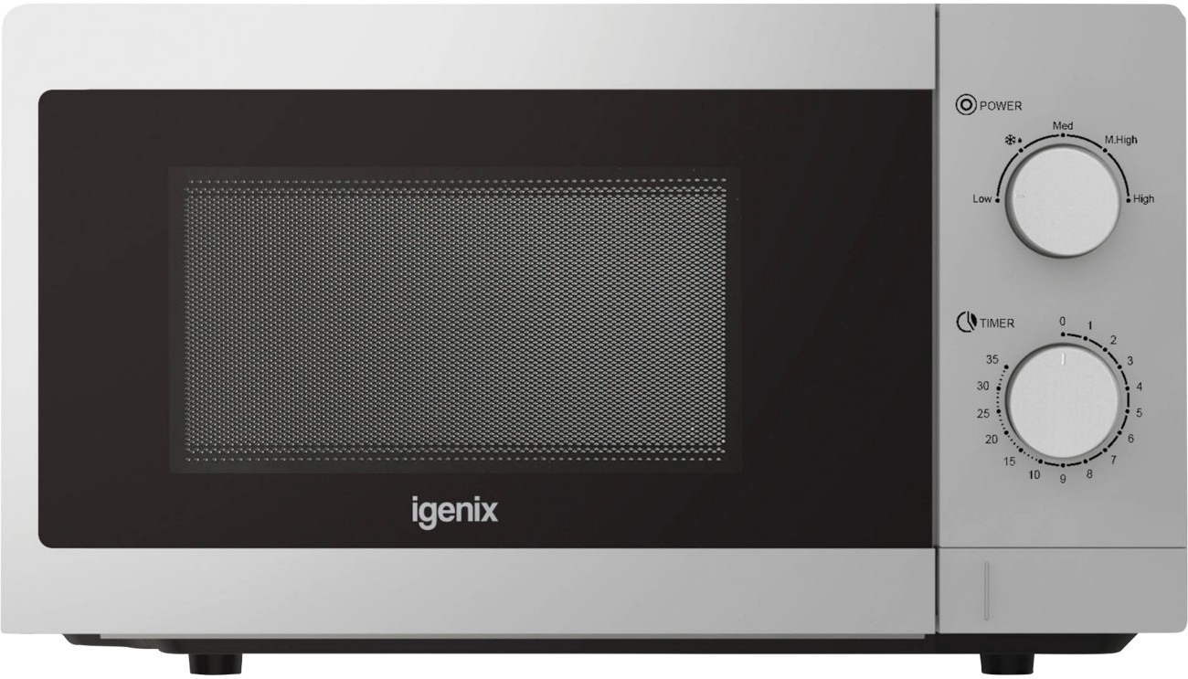 Igenix 20L 800W Manual Microwave Silver