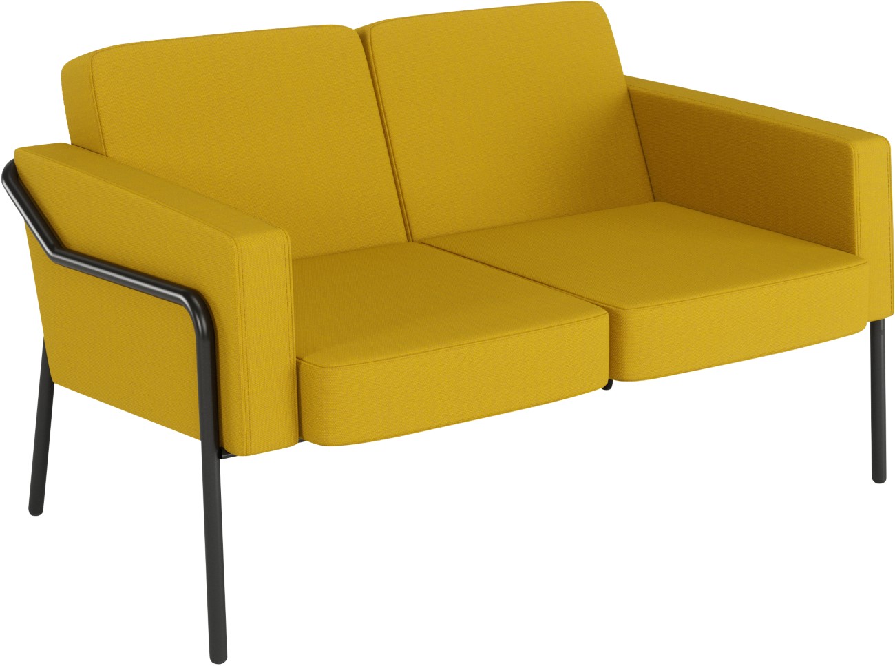 Medso Classic Doppelsitziges Sofa 2-Sitzer 125 x 747 x 74 mm Gelb Outdoor