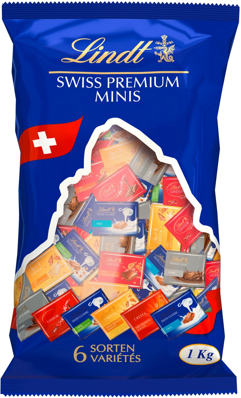 Lindt Swiss Premium Minis Schokolade Mischung 1 kg 1286942