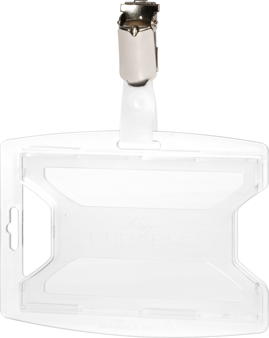 Durable Security Badge Holder Clip 10 X 0.84 X 11.8 Cm Pp (Polypropylene) 25 Pieces