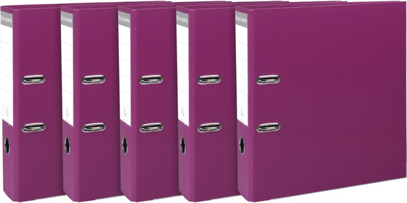 Exacompta Prem'Touch Breit Ordner DIN A4 80 mm Fuchsia 2 Ringe 53347SE Pappkarton, PP (Polypropylen) 10 Stück