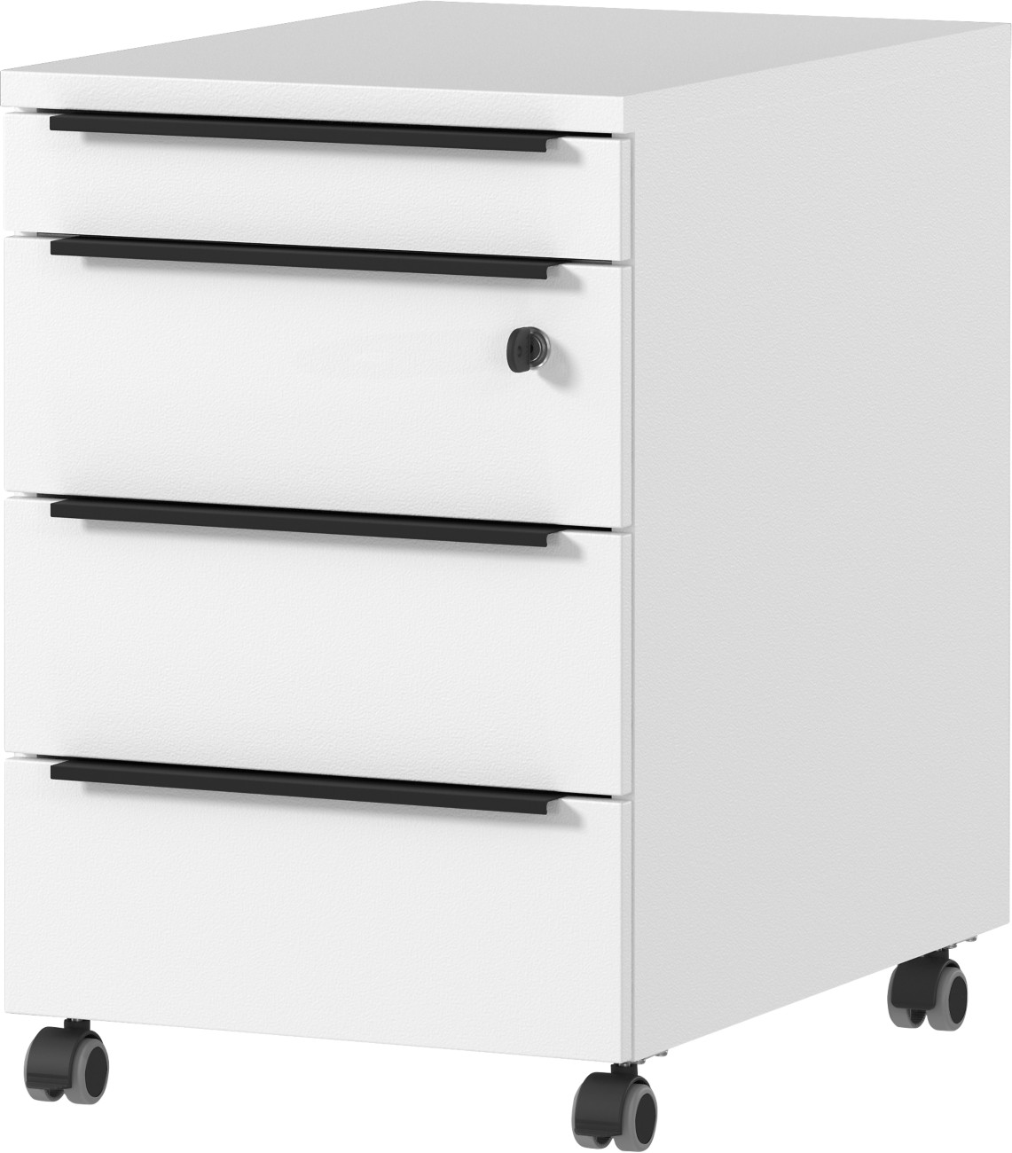 Germania Mobile Pedestal 4376-84 4 Drawers White 420 X 600 X 630 Mm
