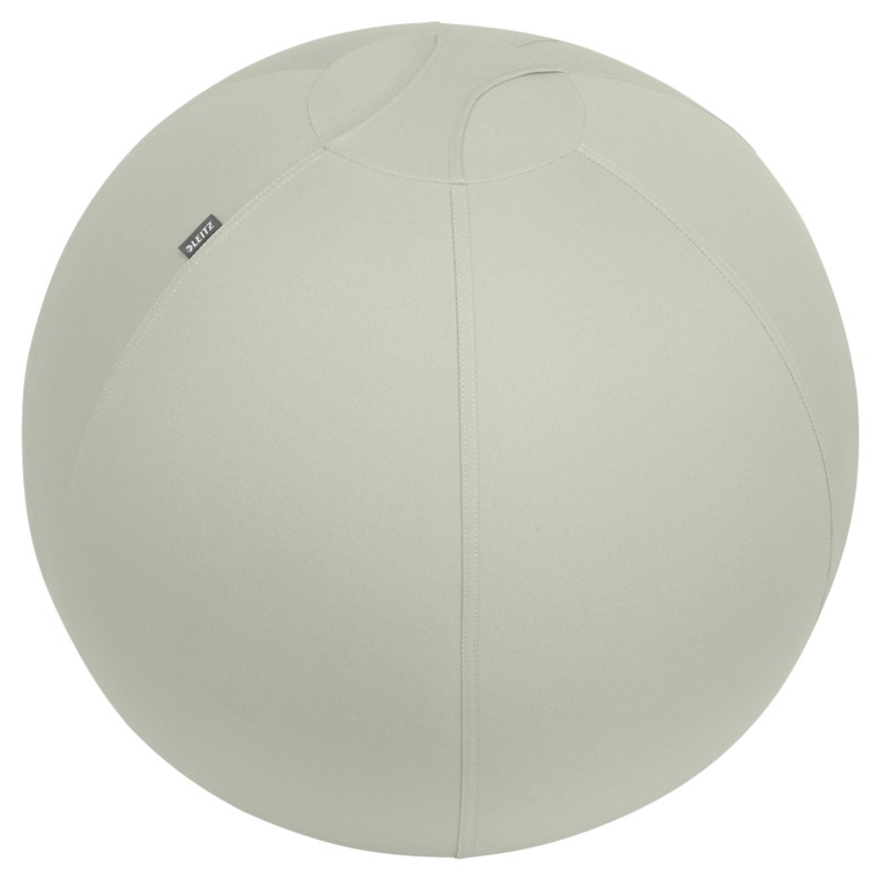 Leitz Ergo Ergonomischer Sitzball 6542 Stoppfunktion Design Tragegriff Waschbar 65 cm Bis zu 150 kg Hellgrau