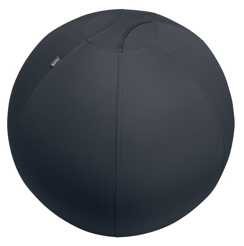 Leitz Ergo Sitzball für aktives Sitzen 6543 Stoppfunktion Design Tragegriff Waschbar 75 cm Bis zu 150 kg Dunkelgrau