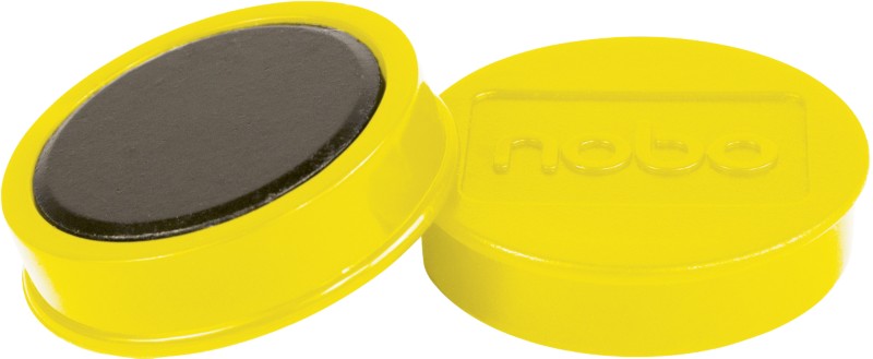 Nobo Whiteboard-Magnete Gelb 1.5 kg Tragfähigkeit 38 mm 10 Stück