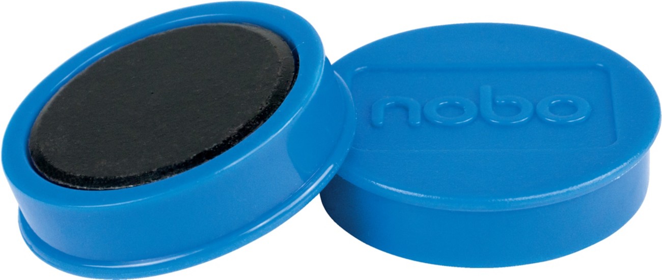 Thumbnail - Nobo Whiteboard-Magnete Blau 2.5 kg Tragfähigkeit 38 mm 10 Stück