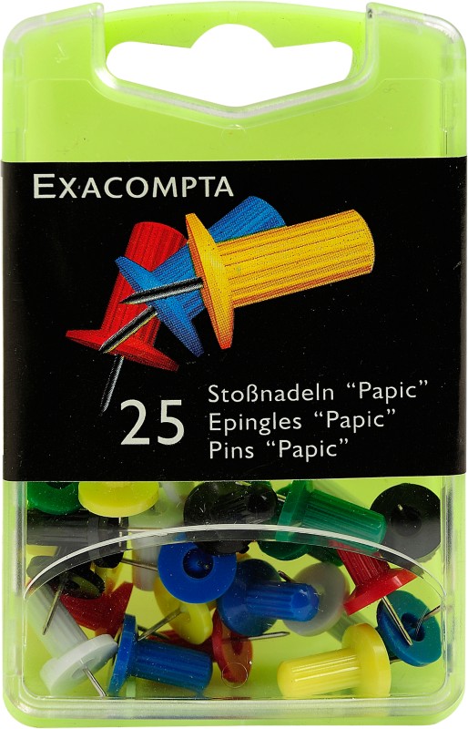 Exacompta Papic Reißnägel PS (Polystyrol) 10 mm Mehrfarbig 25 Stück