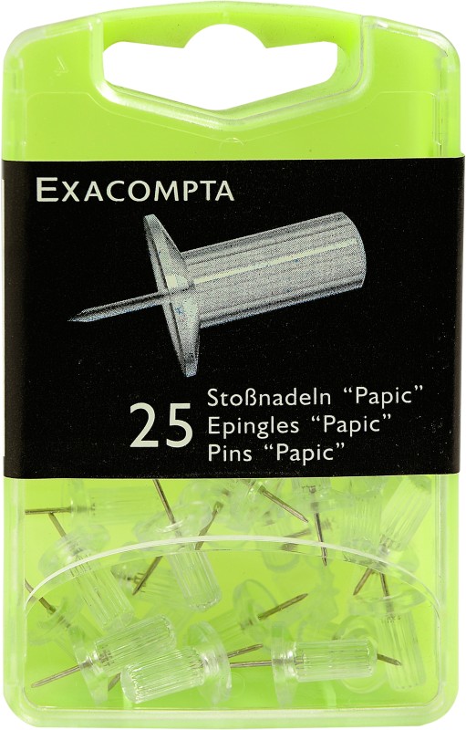 Thumbnail - Exacompta Papic Reißnägel PS (Polystyrol) 10 mm Transparent 25 Stück