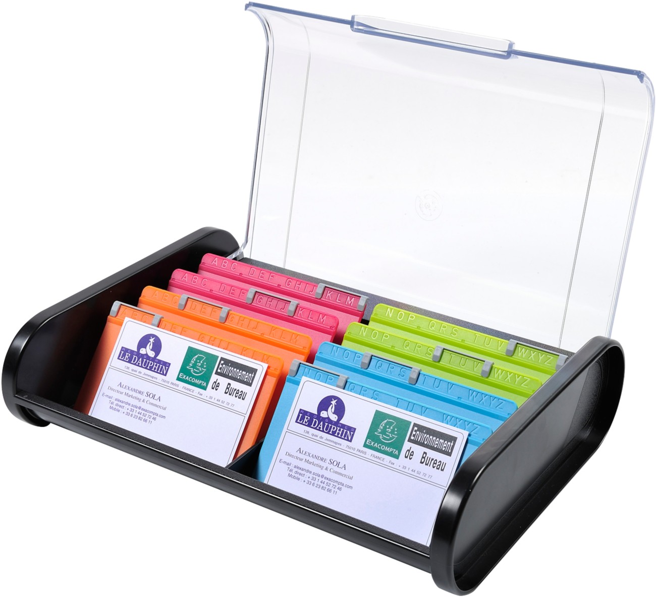 Exacompta Iderama Pp Business Card Holder Plastic, Ps (Polystyrene) Black