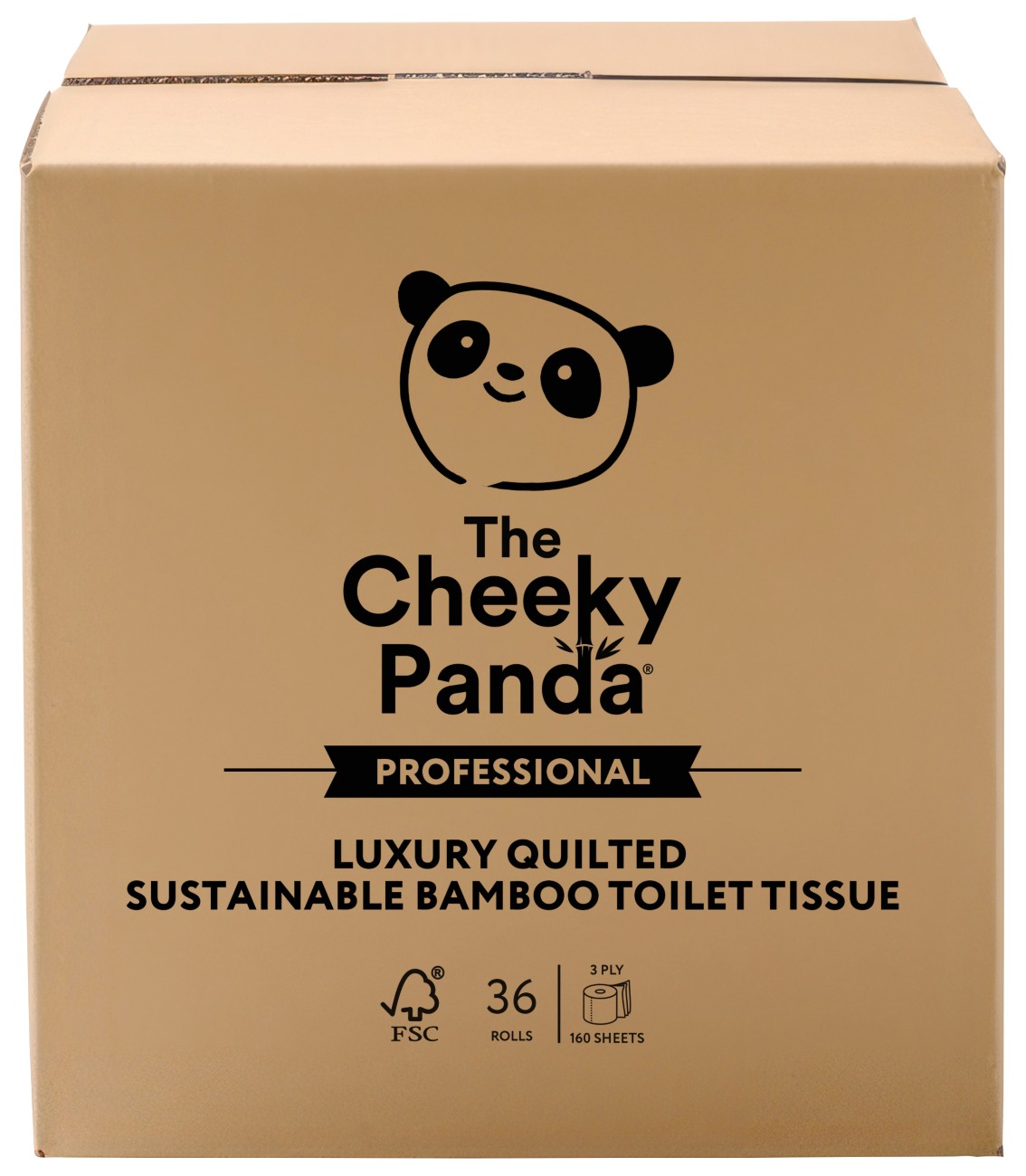 The Cheeky Panda Toilettenpapier 3 lagig 36 Rollen á 160 Blatt