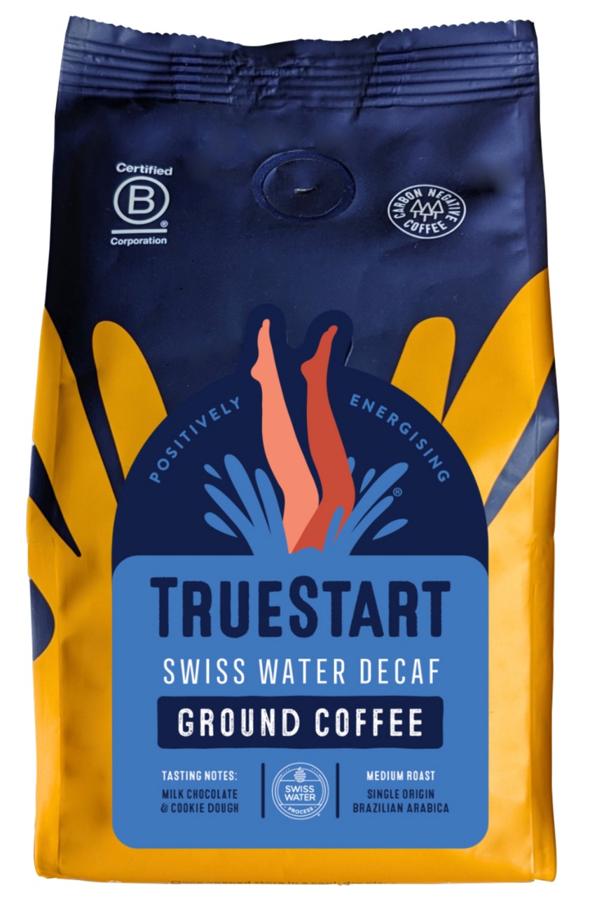 TrueStart Ground Coffee, Swiss Water Decaf, 200g, 1 Pack | 100% Arabica, Medium Roast, Specialty Grade - Mycotoxin-Free & Antioxidant Rich Decaf Coffee Grounds for Cafetiere, Aeropress - Image 3