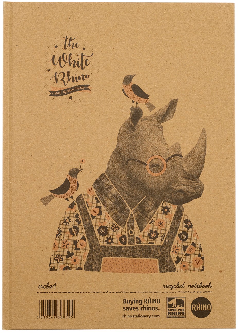 Rhino Notebook A5 Ruled Casebound Side Bound Hardback 80 Pages 40 Sheets Pack Of 5