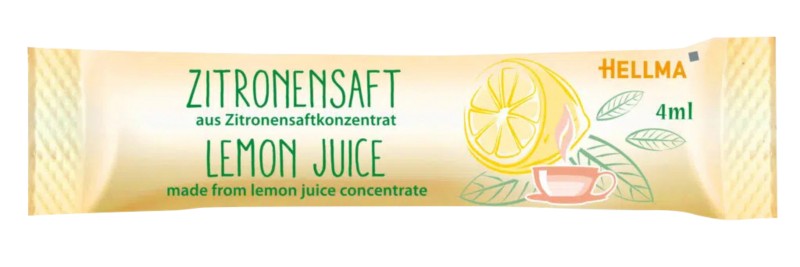 Hellma Zitronensaft Sticks 100 Stück à 4 ml