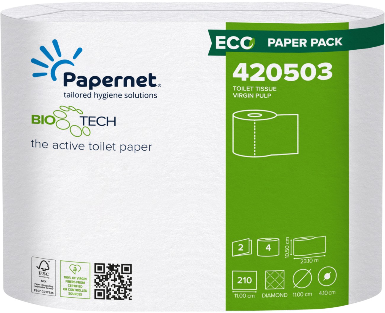 Papernet Bio Tech Toilet Paper 2 Ply 420503 40 Rolls Of 210 Sheets