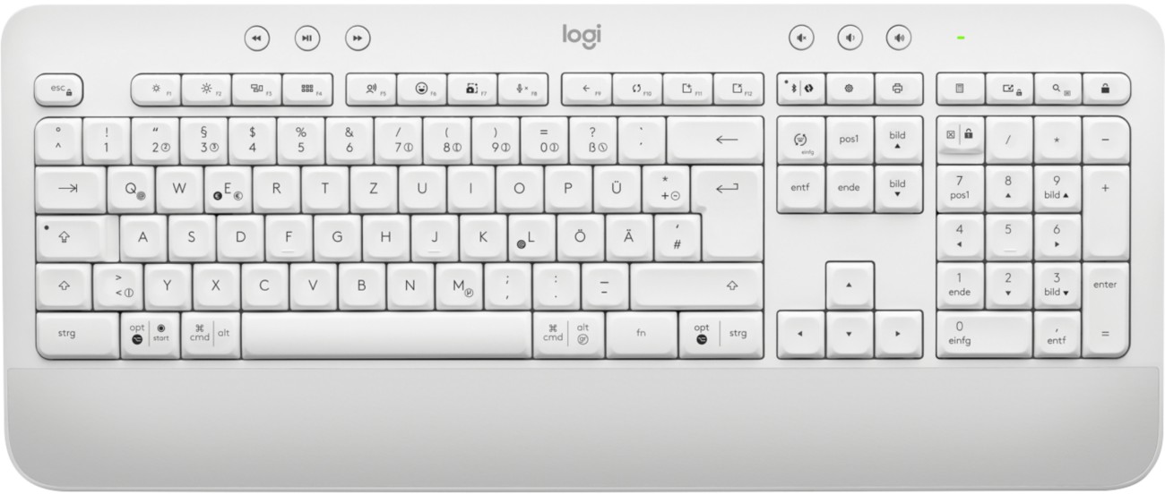 Thumbnail - Logitech Signature Tastatur Kabellos QWERTZ mit Bluetooth Weiß K650