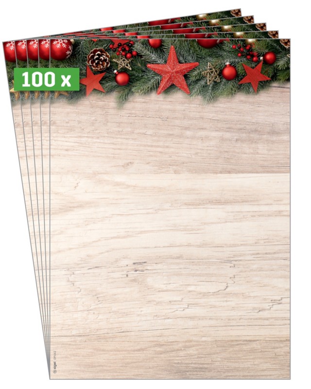 Sigel Christmas Briefpapier Chalet-Stil 90 g/m² DIN A4 100 Stück