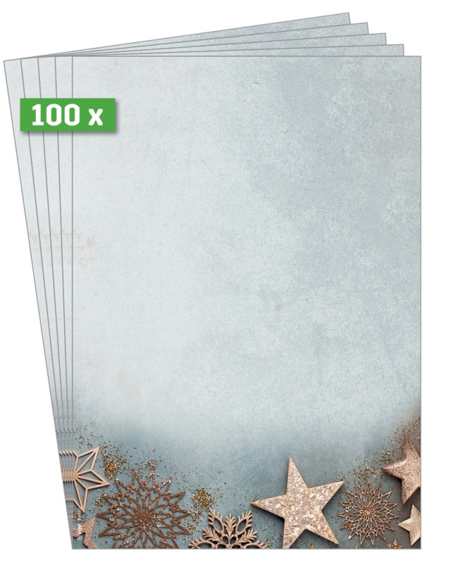 Sigel Weihnachtsbriefpapier Glamorous Christmas, Papier 90 g/m² DIN A4 100 Stück