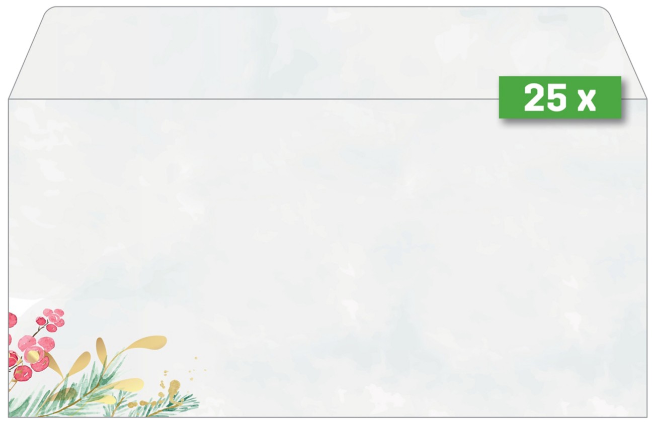 Thumbnail - Sigel Weihnachten Briefumschläge 2211,10,9 cm Mehrfarbig 25 Stück