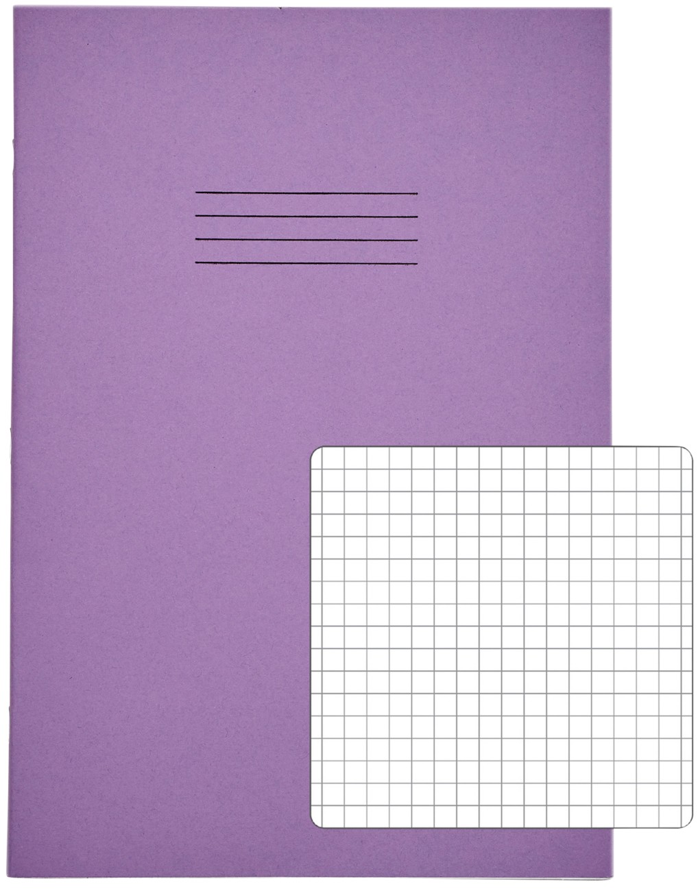 Rhino Exercise Book A4 Squared Stapled Side Bound Manila Soft Cover White 64 Pages Pack Of 50