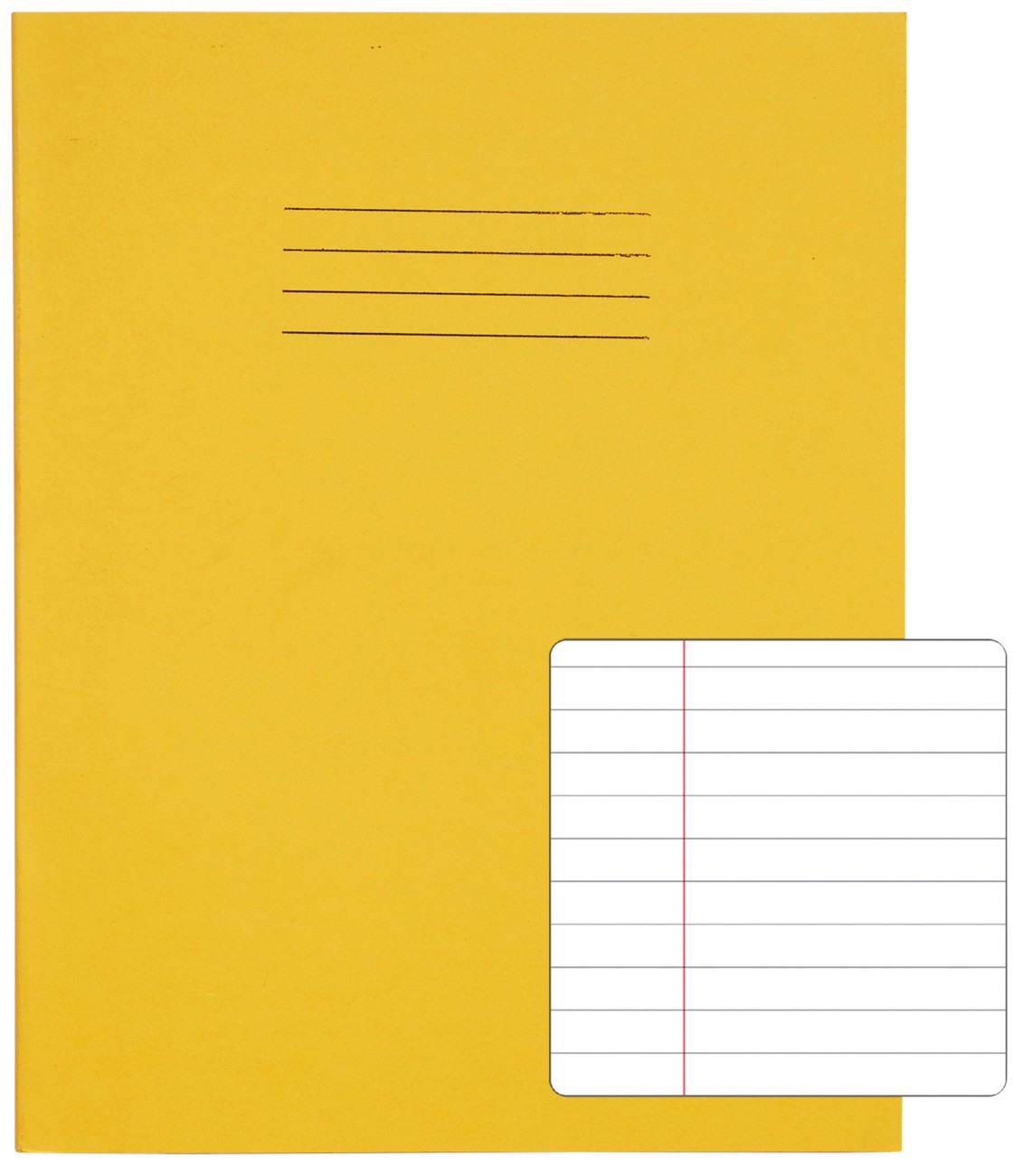 Rhino Exercise Book Ruled Stapled Side Bound Manila Soft Cover Yellow 120 Pages Pack Of 100