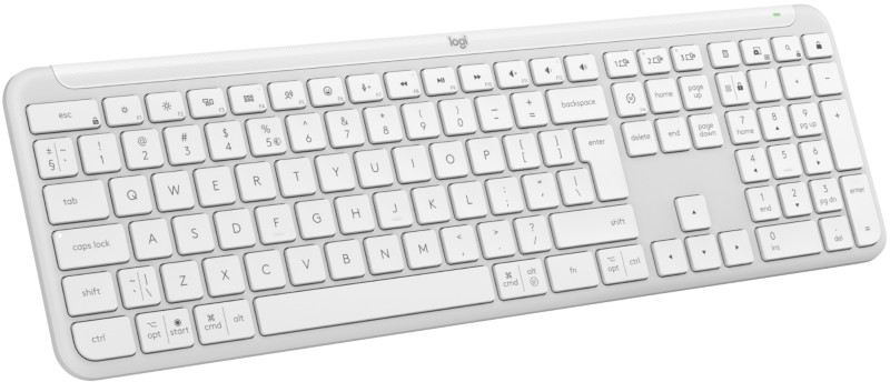 Logitech Unterschrift Schlank Kabellose Tastatur Kabellose QWERTY-Tastatur (US) Weiß K950
