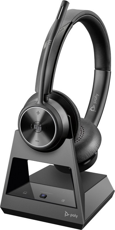 HP Poly Savi Wireless Headset Freisprecheinrichtung mit Bluetooth Mikrofon Stereo 7320-M Schwarz