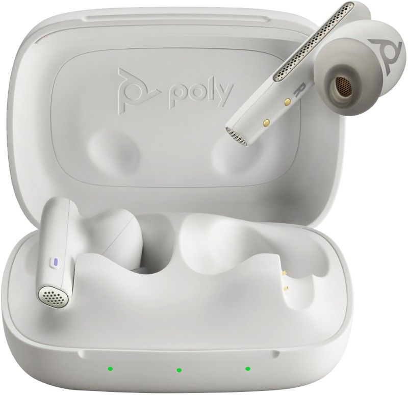 HP Poly Voyager Free Kabellos Kopfhörer Ohrhörer Mit Bluetooth Noise Cancelling Microphone Mit Mikrofon Stereo 60 Weiß