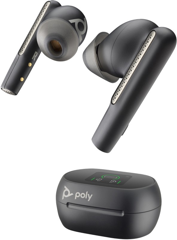Thumbnail - HP Poly Voyager Free Kabellos Kopfhörer Ohrhörer Mit Bluetooth Mit Mikrofon Stereo 60+ Schwarz