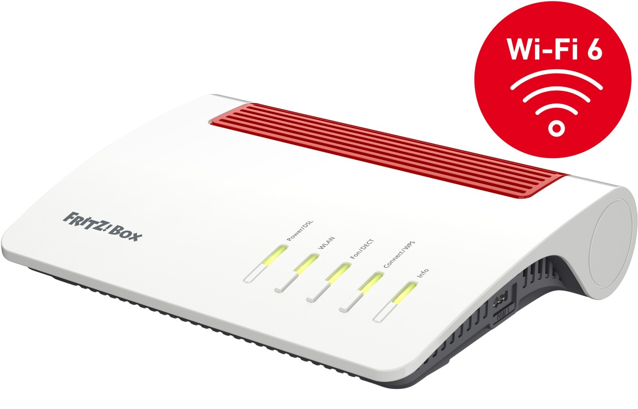 AVM FRITZ!Box 7590 AX Funk-Router Gigabit Ethernet Dual-Band (2,4 GHz / 5 GHz) Weiß 1290169